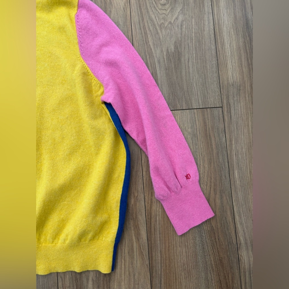 Frances Valentine Cashmere Blend Colorblock Sweater Size 3X - Picture 5 of 8
